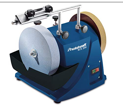Holzkraft Nass-Schleifsystem NTS 200 (120 W, inkl. Abziehpaste, Winkellehre, Schleifvorrichtung, Schleifstein, Abziehscheibe) 5750200, Blue