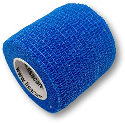 LisaCare, cohesive bandage, fixation bandage, self-adhesive, elastic, 5 cm wide, for human and animals, for sport riding