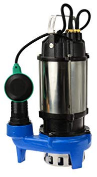 BSD Pompe d'évacuation pour Eaux Usées, Pompe Submersible, Pompe Immergée avec Flotteur, Corps en Nickel/Fonte - Pompe pour Eaux Chargées WQD 10-10-0,75-750W, 20 000L/h, 10m Hauteur de Refoulement