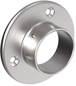 SIXONE® Raccord mural à emboîter en acier inoxydable V2A - Pour tuyau - 42,4 mm - Pour raccord mural - Adaptateur de tuyau - Garde-corps - 80 mm