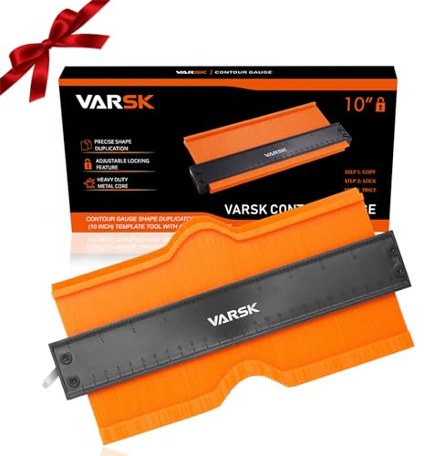 VARSK Konturenlehre Profilwerkzeug (25,4 cm) mit Schloss, Super Gauge Umrissformwerkzeug, unregelmäßige Form Duplikator, coole Gadgets für Männer, Jubiläumsgeburtstagsgeschenke,