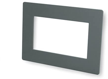 Double Light Switch Surround Acrylic Finger Plate Panel Socket (Grey Matt)
