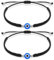 Yolev 2 Pieces Evil Eye String Bracelets Handmade Black String Evil Eye Bracelet Protection Bracelets Lucky Friendship