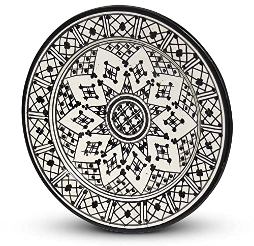 Assiette marocaine Noir Zerbia Ø 26 x 4cm