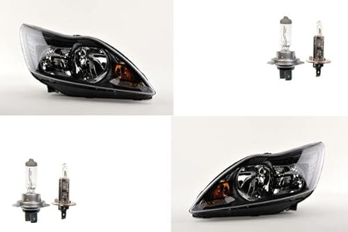 Johns, Scheinwerfer Halogen passend für Ford Focus 05 08-11 mit H7 H1 Satz Links Rechts