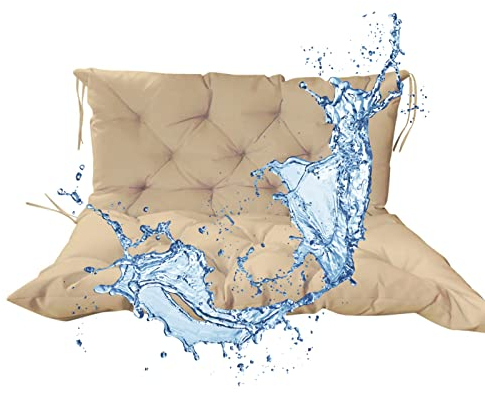 YBLANDRV Bankauflage Outdoor 150x100cm, Auflage für Hollywoodschaukel Gartenschaukel, Wasserdicht Sitzkissen Garten, Handgefertigt Sitzauflagen für BäNke mit BefestigungsschnüRe