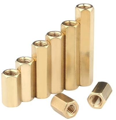 M2 M2,5 M3 M4 M5 Double Pass Hex Messing Männlich Weiblich Abstandshalter Säule Sechskantgewinde PCB Motherboard Abstandsmutter Hohlsäule (Color : 50mm (10pcs), Size : M2.5)