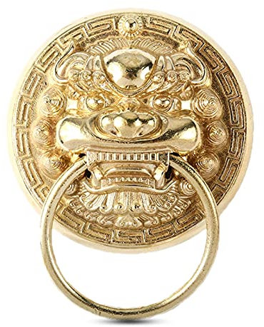 Retro Goldenen Löwe Türklopfer, Orientalischen Stil Messing Schläger Metall Möbel Zuggriff, für Haus Wohnungen Gartenzaun Schrank Dekor Accessor (Stil 2) (Stil 1)