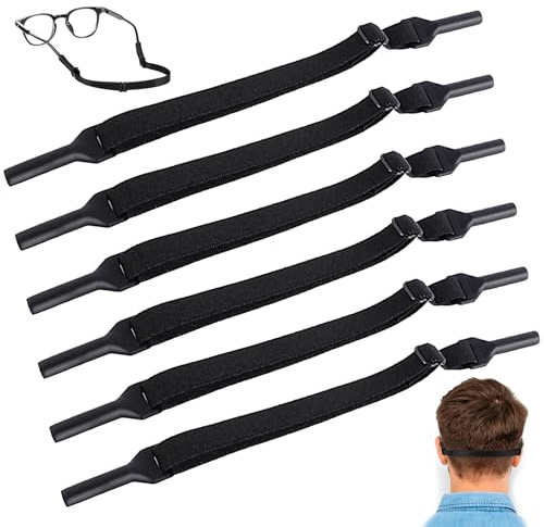 Geaanen 6 Pcs Brillenband Verstellbarer Brillen Halteriemen Sportbrillenband Glasses Strap Brillenband No Tail Anti Rutsch Brillenriemen Halteseil Einstellbare Brillenbänder Für Männer Frauen Kinder