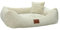 Leo4dog Hundebett Cord Waschbar Bezug Für kleine mittelgroße und große Hunde Hundekissen Hundesofa Hundekorb (Beige, M 80x60)