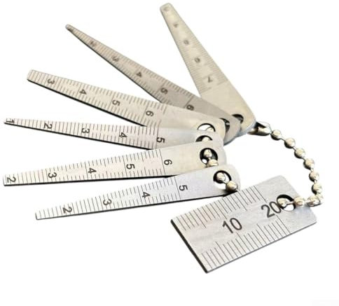 CNANRNANC Set di strumenti di misurazione tascabili in acciaio inox, 20 mm, 1-5-5,5-6-6,5-7,5 mm, strumento di misurazione piccolo per ingegneri meccanici