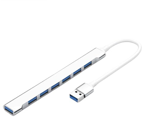 Hub USB ad alta velocità - Hub USB 3.0 a 7 porte | Hub USB alimentato | Hub USB | Distributore USB Hub | Stazione laptop | Dongle Ultra Fine, stazione di ricezione è