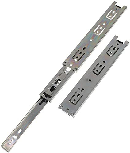 HOMSFOU 2pcs Sturdy Slide Drawer Guide Drawer Rails Replacement Parts for Dresser Easy Installation Triple Screw