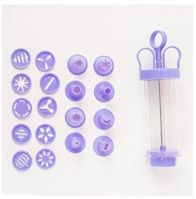 Cookie Press Biscuit Maker,Biscuit Press DIY Manual Cookie Press Maker Machine Gun Decorating Squeezing Machine for Making Churros Device Fritters Baking Tool