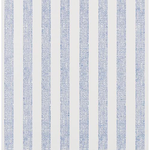 FENTIS Rayures Bleues Papier Peint Autocollant Blanc Peel and Stick Wallpaper Adhésif Revêtement Vinyle Autocollant Mural Rouleaux pour Cuisine Salle de Bain Plan de Travail Armoire 44,5x500cm