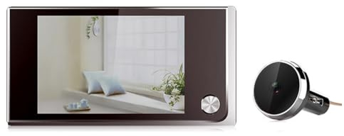 Flaroey Judas de porte numérique 3,5 avec écran LCD grand angle de 120° - Système de sécurité domestique - Convient pour une épaisseur de porte de 35 à 100 mm - Judas de porte vidéo - Sonnette