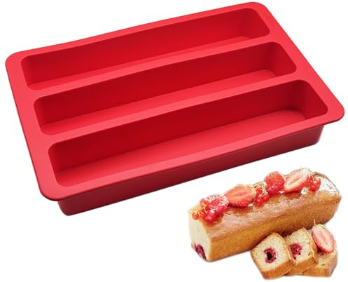 Neylokfen Brotbackform Silikon 29 x 19 x 5 cm Backform Silikon Kastenform Bread Baking Mould Kastenbackform für Brot Kuchen Brownies (Rot)