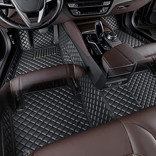 Auto FußMatten Passend für Volvo XC60 2018-2022 2023 2024 2025 2026 (LHD) | All Inclusive Leder Bodenmatte ZubehöR, wasserdichte rutschfeste Allwetter Fussmatten,Black