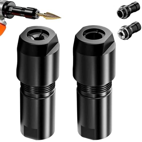 Winkelschleifer zu Schneideisen Adapter, 2 Stück Set 6 mm & 3 mm Dornumwandlungsset, 5/8-11 Gewinde Drehwerkzeugaufsatz zum Schleifen, Polieren, Holzschnitzen