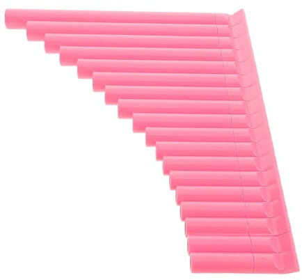 CLISPEED 16 Pipe Pink Pan Flute Instrument for Beginners Starter Chinese Traditional Woodwind Musical Instrument Made of Abs Resin with Stylish Appearance, Reliable and Versatile Use