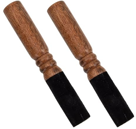 CVUTOVO 2 Piezas Mazo para Cuenco Tibetano de Madera Dura Antideslizante, Palo de Martillo de 18 Cm para Cuenco de Meditación y Yoga, Accesorio Portátil para Práctica Espiritual y