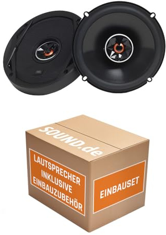 Lautsprecher Einbauset passend mit JBL Club 6522 2-Wege 16,5cm Koax Auto Einbauzubehör passend für VW Bus T4 Front