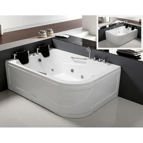 Bagno Italia Baignoire avec chauffage 170 x 120 cm 2 places version droite ou gauche multifonction I