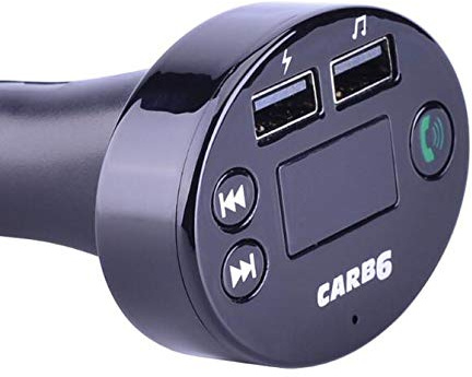 Émetteur FM Riloer, lecteur MP3 Bluetooth pour voiture, adaptateur audio pour autoradio chargeur de voiture avec mains libres et deux ports USB, carte TF de soutien/disque U