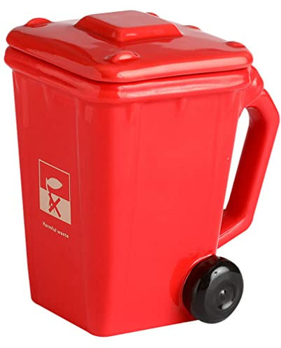 Cabilock lustige Tasse Wassergläser Büro Wasserbecher Teetassen aus Porzellan Trink Gläser Mülleimer mit Deckel Party-Wasserbecher Büro-Kaffeetasse Multifunktion schmücken