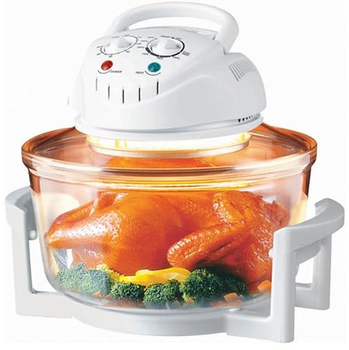 Horno de Convección Halógeno 1400 W 18 Litros con Aro extensor y accesorios Multifunción