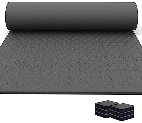 WORDFUN Bodenschutzmatte Für Fitnessgerät Heimtrainer, Stoßdämpfendes Schalldämmkissen rutschfest, Fitness Unterlegmatte Schutzmatten, Laufbandmatte, Ellipsenmatte, 175x80cm 200x100cm Schwarz