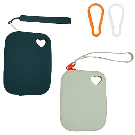 Taicols 2 Stück Leckerli Tasche aus Silikon, Tragbare Leckerlibeutel für Hunde mit Karabinern, Wiederverwendbar Futtertasche für Hundetraining, Niedlich Leckerlibeutel für Hunden Katzen Draußen (B)