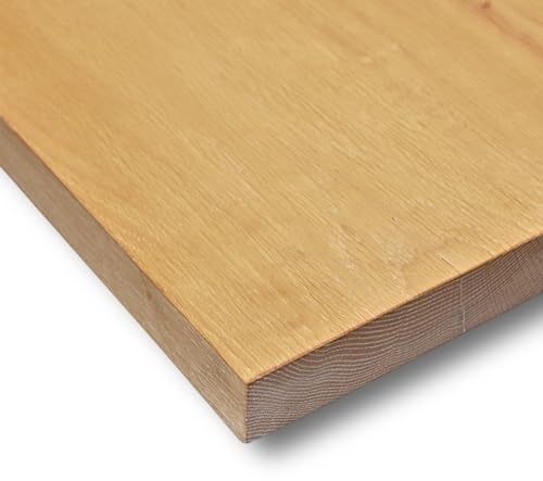 holz4home® Tischplatte Echtholz Eiche I 220 x 100 x 4 cm LxBxH I Esstisch-Platte Schreibtischplatte I Massivholz ohne Baumkante