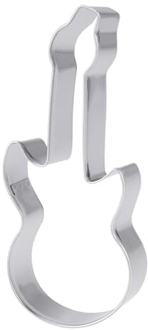 PRETYZOOM Moldes para galletas, cortadores de frutas, moldes para pastel, guitarra, galletas, cortadores de galletas, cortadores de galletas, cortadores de acero inoxidable, instrumentos musicales