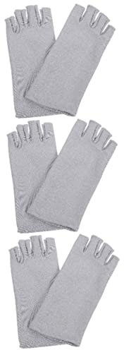 YARNOW 3 Paare Dünne Damenhandschuhe Outdoor-Handschuhe Uv-handschuh Maniküre-Handschuhe Uv-schutzhandschuhe Halbe Handschuhe Fahrende Frauenhandschuhe Reiten Stoff Fräulein Angeln
