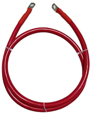 Battery Connection Cable 8/6/4 AWG 10/16/25mm2 Copper Wire with Lugs for UPS,Inverter, Battery Series Parallel Connect(Red,6 AWG - 16MM2_40CM LENGTH)