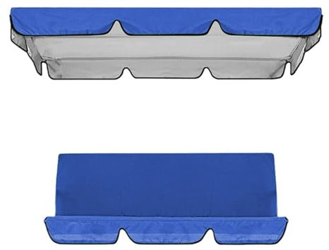 QIUYMGFG Hollywoodschaukel Abdeckung Gartenschaukel wasserdichte Schaukel Top Abdeckung Schaukel Baldachin Ersatz Für Terrasse Schaukel Garten Schaukel Im Freien(Blue)