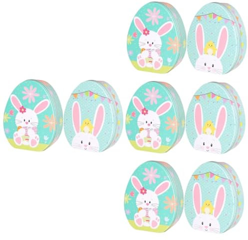 SHINEOFI 4 Ensembles Bonbonnière De Pâques Tasse De Voyage En Porcelaine Avec Couvercle Boîtes À Biscuits Muffins Carrés Cookie Muffins Rembourrés Figurine Sacs Prise Fer 2 Pièces * 4