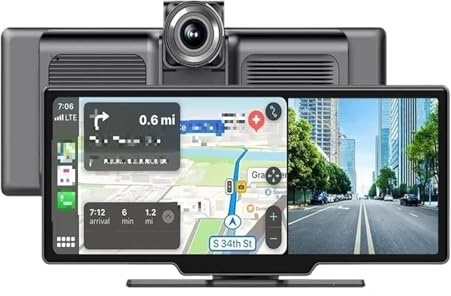 CarPlay 10,26 Zoll für Dashcam 4K Auto-Videoplayer Wireless Carplay Android Auto Multimedia(128G Card Without)