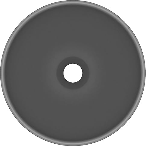 Generico Lavandino Lusso Rotondo Grigio Scuro Opaco 32,5x14 cm Ceramica,Articoli di ferramenta,Prodotti Idraulici,Articoli Idraulici,Lavandini,Lavandini Bagno,Grigio,4.4 kg,146972