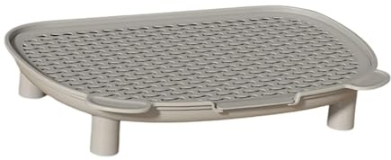 Cat Litter Mat Catcher Tray - Sturdy Detachable Multipurpose Litter Pad for Indoor Cats, Gray- Grey