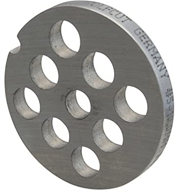 Wolfcut Inox Fleischwolfscheibe Gr. 5-10,0 mm Bohrungen – passend für alle gängigen Fleischwölfe Größe 5 – z.B.: Bosch MUM4/MUM5 - Alexanderwerk Größe 5 – Jupiter Größe 5 und viele mehr.