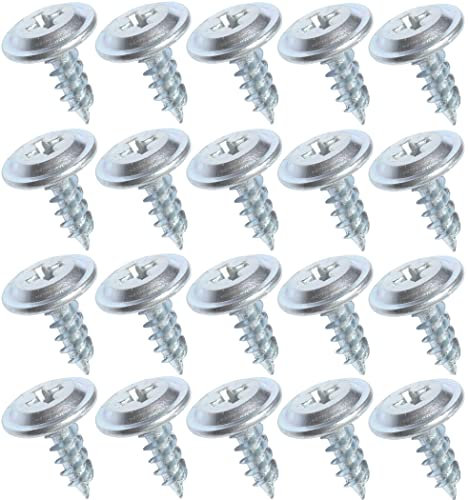 AERZETIX - C44679 - Lot de 20 Vis à tôle autotaraudeuses Ø4.2x13mm à tête large bombée - à empreinte PH/cruciforme - ossature bardage métallique chéneaux - en acier zingué - couleur argent