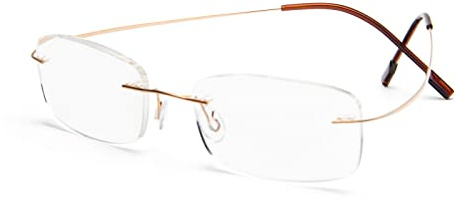 KoKoBin Randlos Lesebrille super Light Titan Lesehilfe für Damen und Herren