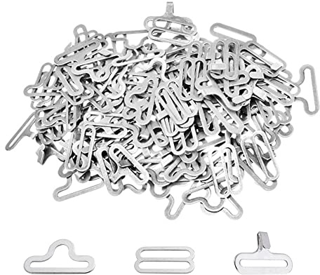 Csirnto Clip Verschluss 150 Stück Fliege Hardware Krawatte Clip Fliege Verschluss Klippverschluss Steckverschluss Metall Einstellbare Haken Leiterschnalle Schnallen und Verschlüsse