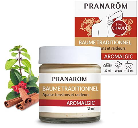 PRANARÔM - Aromalgic - Baume Traditionnel - Articulations & Muscles - Effet Chauffant - À Base d'Huiles Essentielles Bio HECT - 30 ml