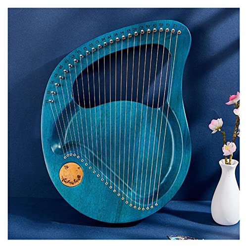 Lyre Harfe 21 24 Saiten Lyre Harp Klassische Instrumente Daumen Klavier Mit Tuning -Schraubenschlüsselaufklebern (Color : 24 strings blue)