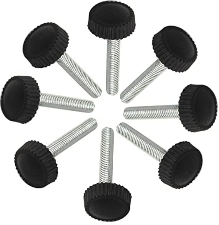 20 Stück M4 x 30 Außengewinde Rändelschraube Handfestziehschraube Schwarz Kunststoffgriff Knauf Klemmschraube