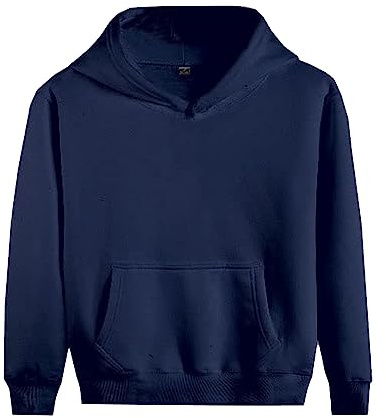Vasego Boys Girls Plain Coloured Hoodie Jacket Kids Children Pockets Warm Hoody Hooded Sweatshirt Outerwear Tops UK (as8, age, 7_years, 8_years, regular, Navy)