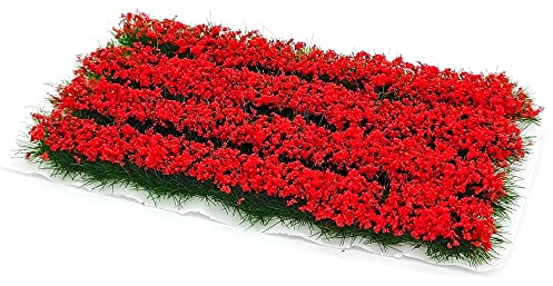 HAOBIN 1 BoîTe Touffes ModèLe ModèLe Statique ModèLe Herbe Miniature Fleur Cluster Statique Tufts D'Herbe Terrain Model Utilisé Pour La DéCoration De Jardin De Paysage Ferroviaire De Bricolage (Rouge)